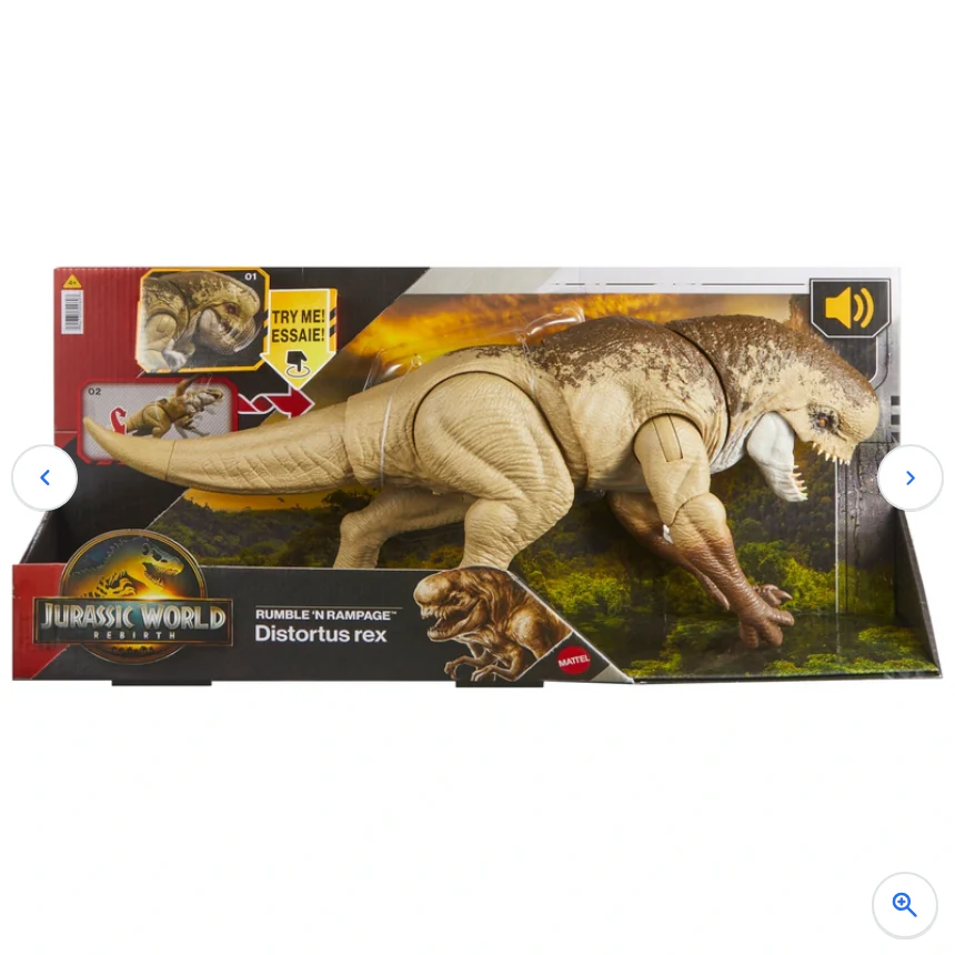 Jurassic World Rebirth Rumble 'n Rampage Dinosaur Action Figure Distortus Rex