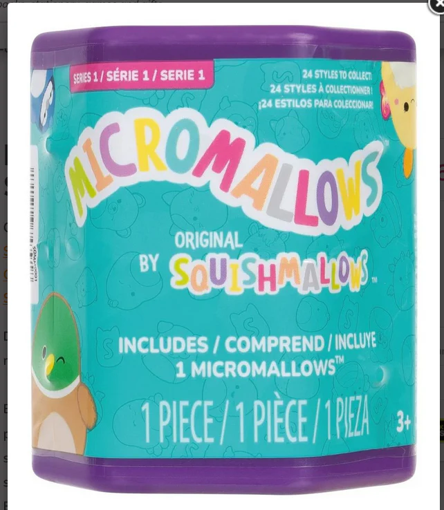 Micromallows 2.5" Plush Single Blind Pack - S1