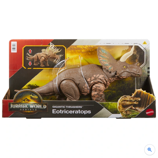 Jurassic World Rebirth Gigantic Thrashers Dinosaur Action Figure Eotriceratops