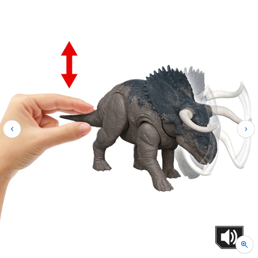 Jurassic World Rebirth Wild Roar Dinosaur Action Figure Nasutoceratops