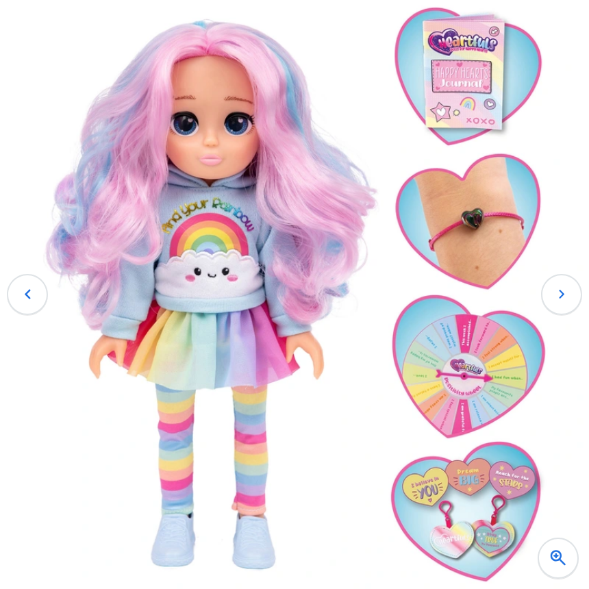 Heartfuls Skye Colourful Doll 35H cm