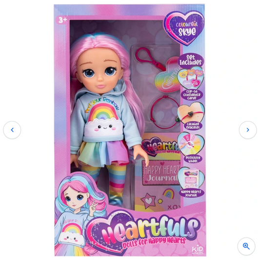 Heartfuls Skye Colourful Doll 35H cm