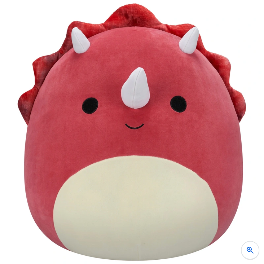 Original Squishmallows Plush Tristan the Red Triceratops 50cm