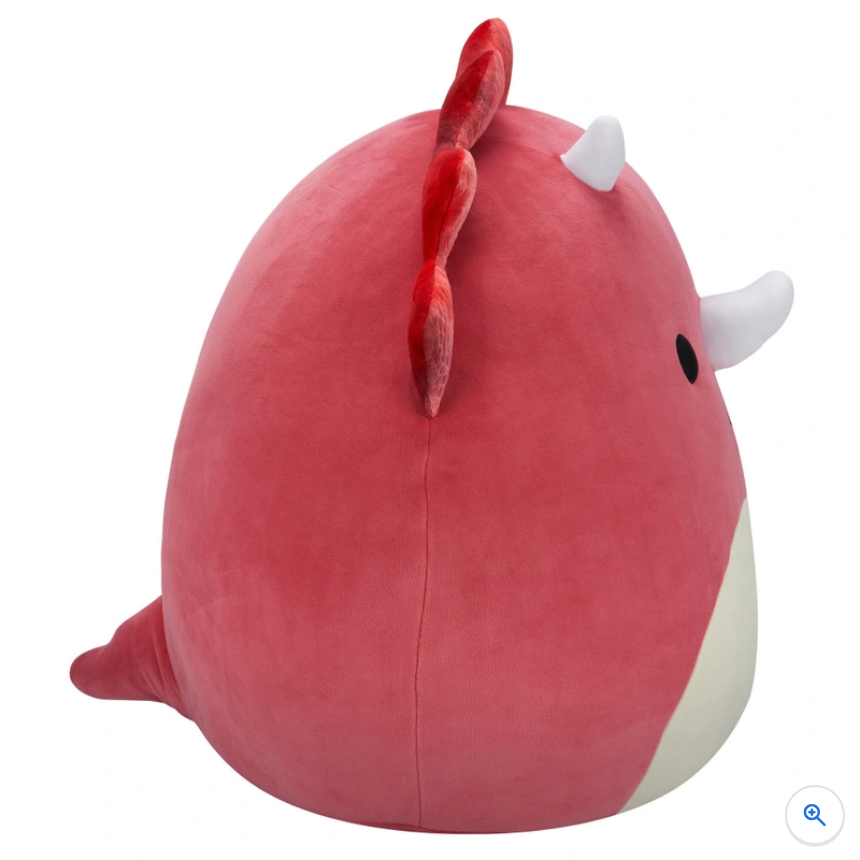 Original Squishmallows Plush Tristan the Red Triceratops 50cm