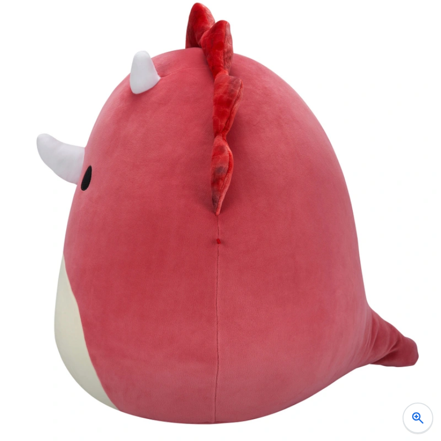 Original Squishmallows Plush Tristan the Red Triceratops 50cm