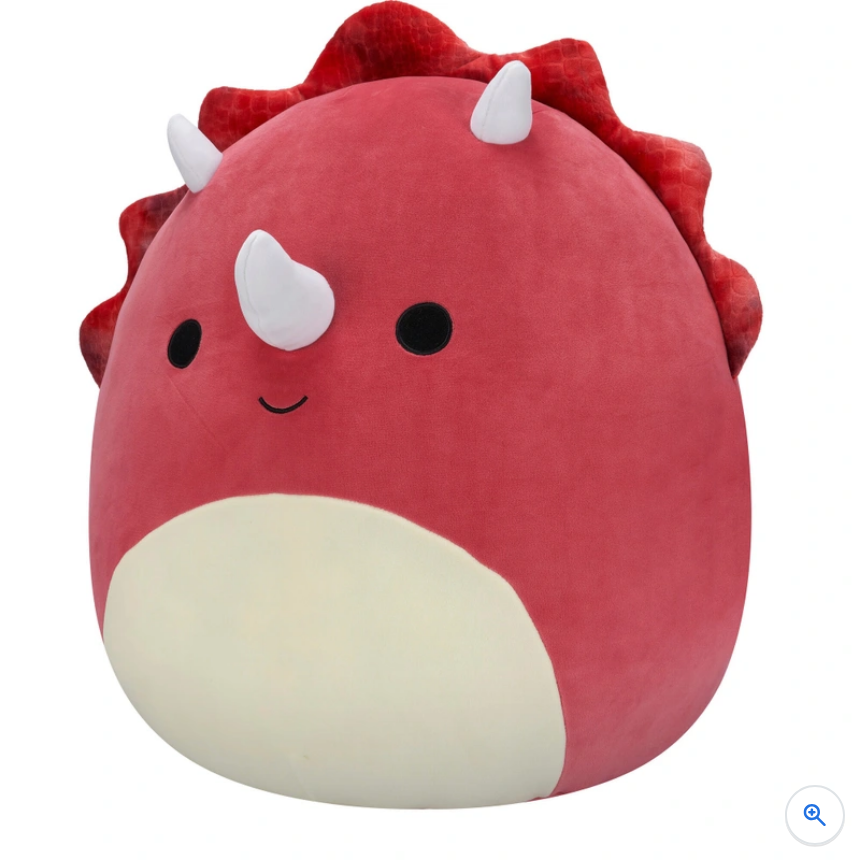 Original Squishmallows Plush Tristan the Red Triceratops 50cm