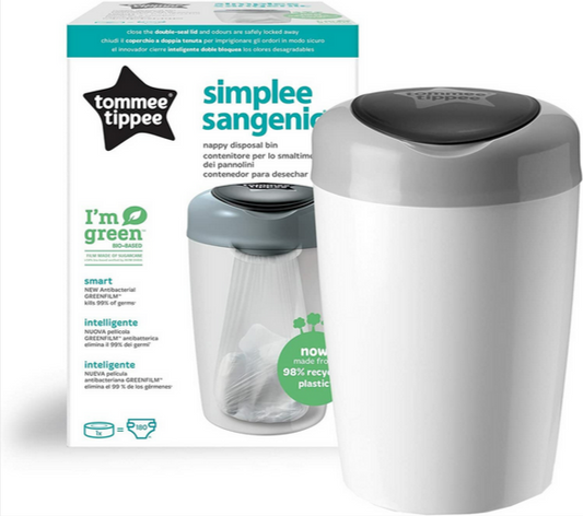 Tommee Tippee Simplee Sangenic Nappy Disposal Bin Grey