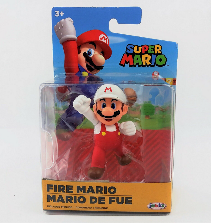Super Mario Fire Mario Fist Bump 2.5 inch Action Figure