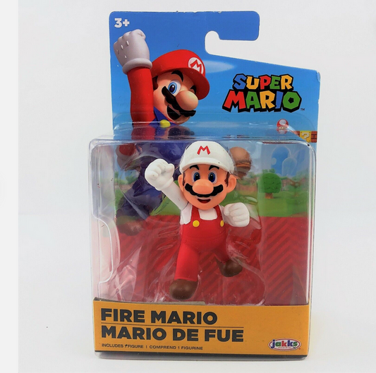 Super Mario Fire Mario Fist Bump 2.5 inch Action Figure