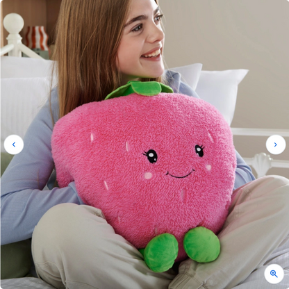Hand Warmer Strawberry Plush