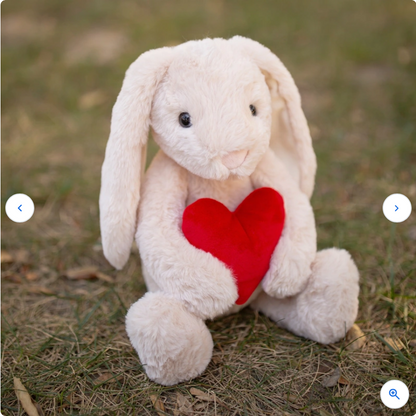 World's Softest Plush BriBri the Bunny with Love Heart Soft Toy 40cm Valentines Day