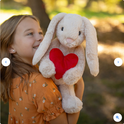 World's Softest Plush BriBri the Bunny with Love Heart Soft Toy 40cm Valentines Day