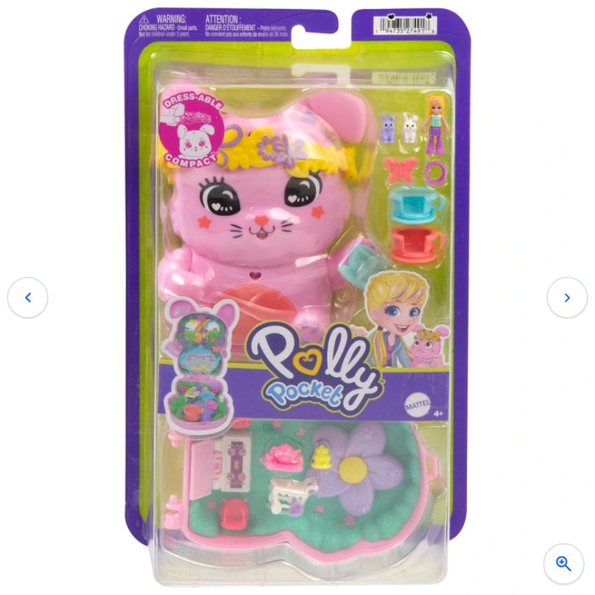 Polly Pocket Compact Bundle Set Bunny Tea Party & Cosy Dreamland Playset Dolls Gift