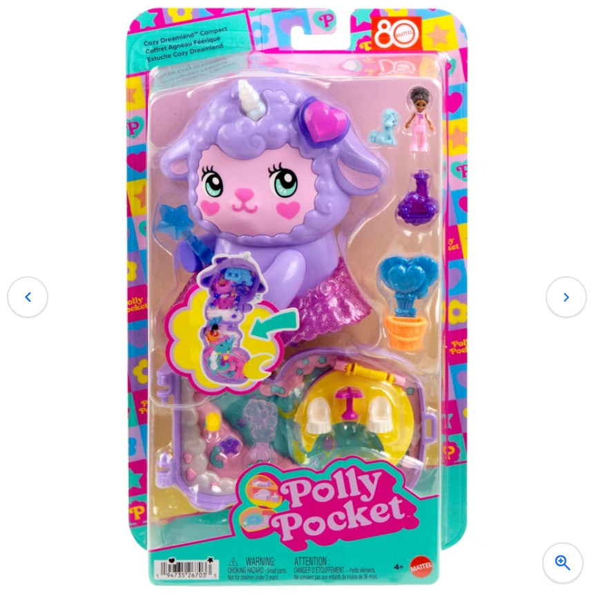 Polly Pocket Compact Bundle Set Bunny Tea Party & Cosy Dreamland Playset Dolls Gift