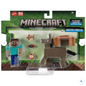 Minecraft Steve & Donkey 2-Pack Action Figures | Toy Set | New Sealed