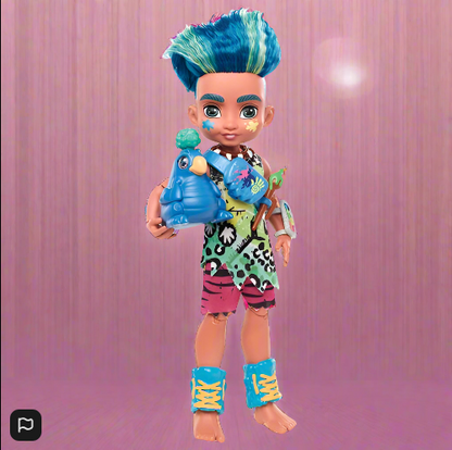 Cave Club Slate Doll With Pet Taggy And Accessories