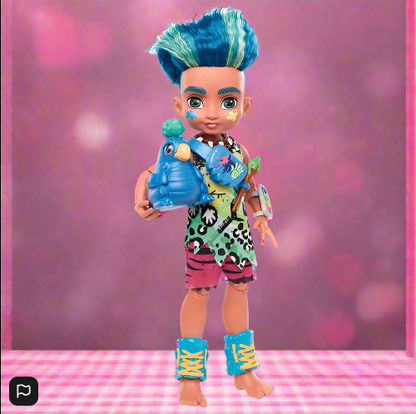 Cave Club Slate Doll With Pet Taggy And Accessories