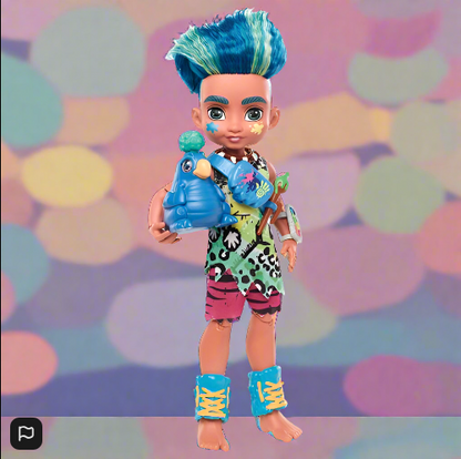 Cave Club Slate Doll With Pet Taggy And Accessories