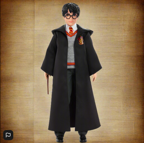 Panenka s postavou Harryho Pottera