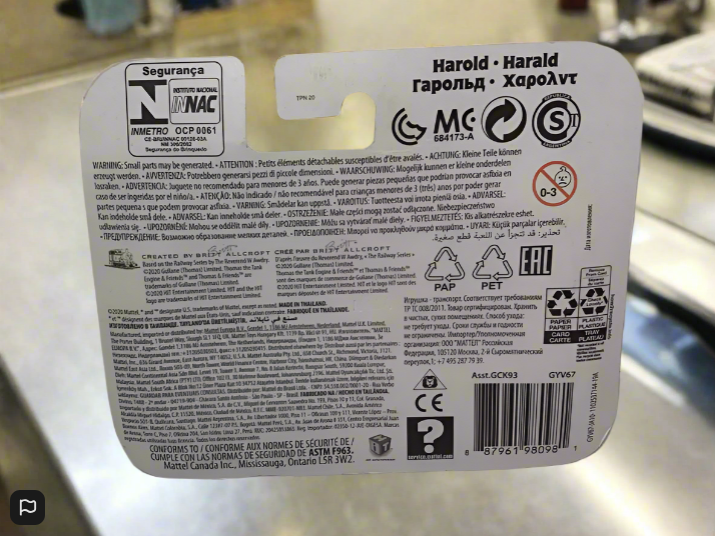 Thomas & Friends Take n Play Rainbow Harold Multicoloured Diecast Metal