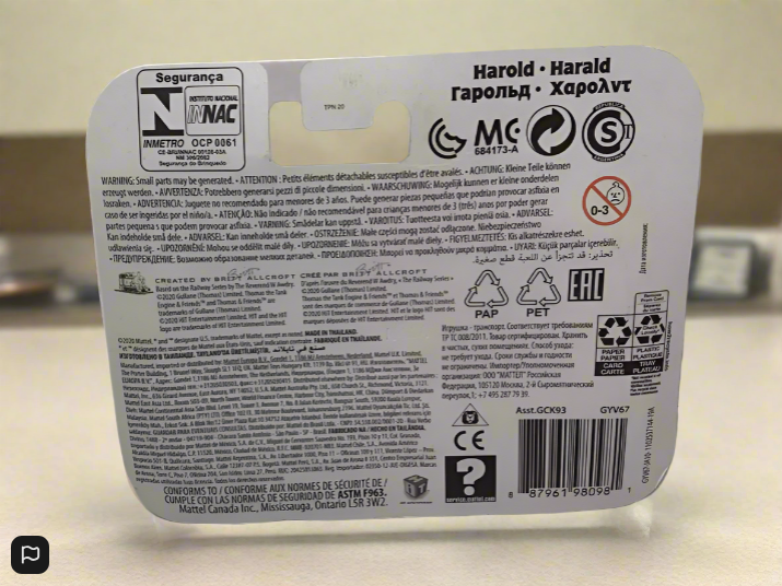 Thomas & Friends Take n Play Rainbow Harold Multicoloured Diecast Metal