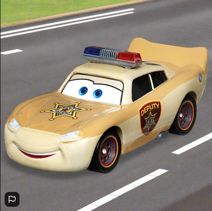 Disney Pixar Cars 1:55 Scale Die-Cast Lightning McQueen Deputy Hazzard Figure