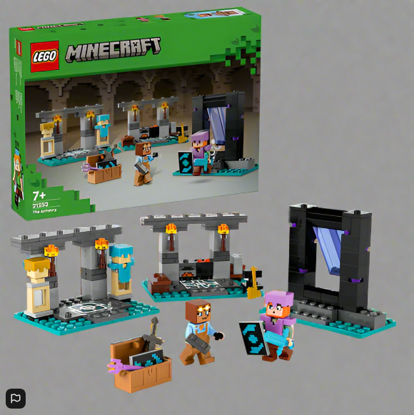 LEGO Minecraft 21252 The Armoury Toy with Character Figures