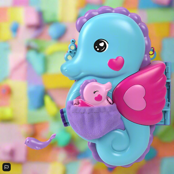 Polly Pocket Daddy & Me Seahorse Purse Compact Playset