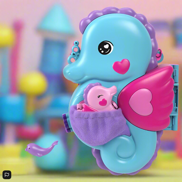 Polly Pocket Daddy & Me Seahorse Purse Compact Playset