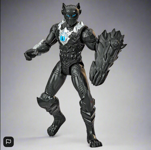 Figurka Marvel Avengers Mech Strike Monster Hunters Black Panther 15cm s příslušenstvím