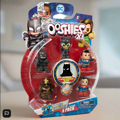 Ooshies DC XL 6 Pack 32 figurek pro sběr bronzových Ooshies