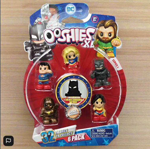 Ooshies DC XL 6 Pack 32 figurek pro sběr exkluzivních bronzových Ooshies