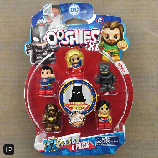 Ooshies DC XL 6 Pack 32 figurek pro sběr exkluzivních bronzových Ooshies