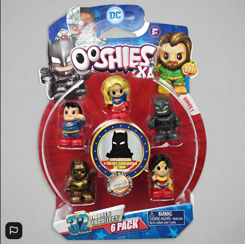 Ooshies DC XL 6 Pack 32 figurek pro sběr exkluzivních bronzových Ooshies