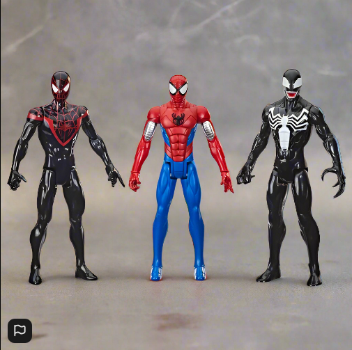 Marvel Spider-Man Titan Hero Series Miles Morales, Spider-Man and Venom