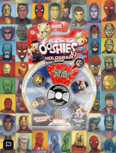 Ooshies Marvel Hologram XL 6 Pack Pencil Toppers
