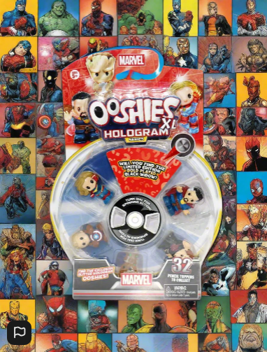 Ooshies Marvel Hologram XL 6 Pack Pencil Toppers