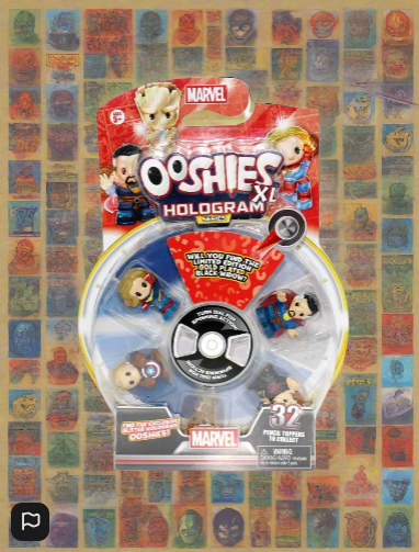 Ooshies Marvel Hologram XL 6 Pack Pencil Toppers