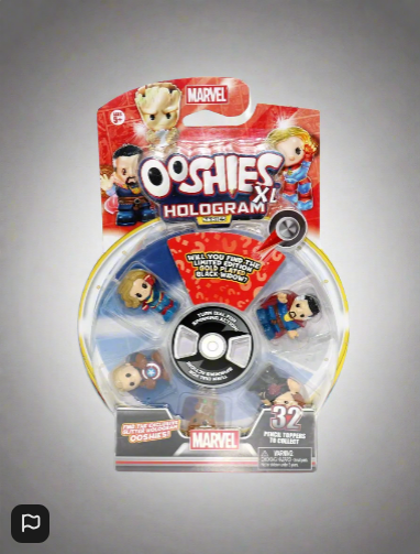 Ooshies Marvel Hologram XL 6 Pack Pencil Toppers