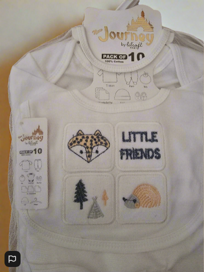 100% Cotton Baby Gift Set – 10 Essential Items for Newborns