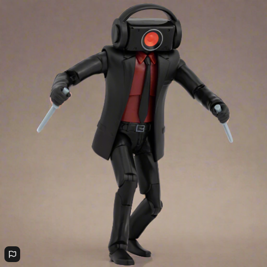 Skibidi Toilet Action Figure Deluxe Dark Speakerman 15cm