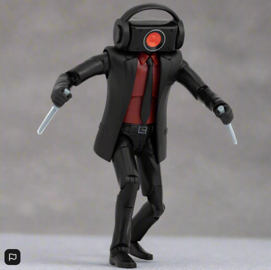 Skibidi Toilet Action Figure Deluxe Dark Speakerman 15cm