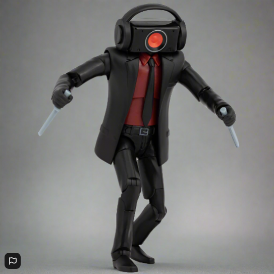 Skibidi Toilet Action Figure Deluxe Dark Speakerman 15cm