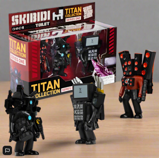 Skibidi Toilet Action Figure Mini Titan Collection Series One 3 Pack