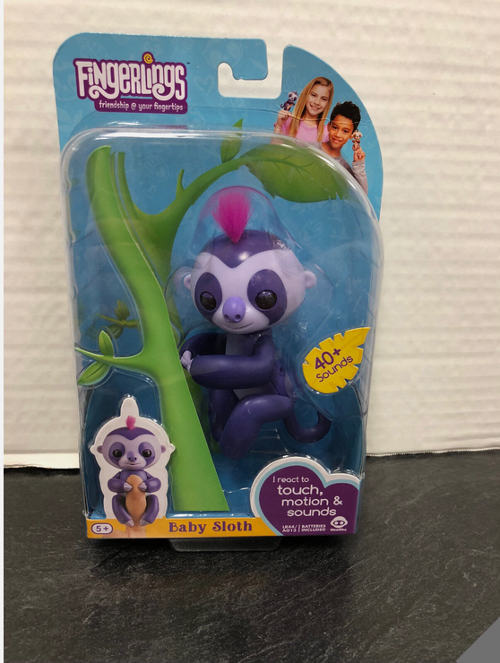 Purple Marge The Sloth Fingerfun Figure 40+ Sounds