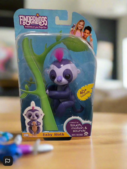 Purple Marge The Sloth Fingerfun Figure 40+ Sounds