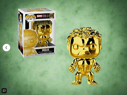 Funko Pop HULK IN CHROME NO 379 Marvel Avengers Action Figure