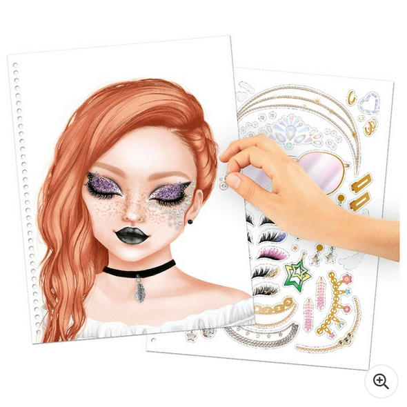 TOPModel Colouring Pages and Sticker Book Make-Up