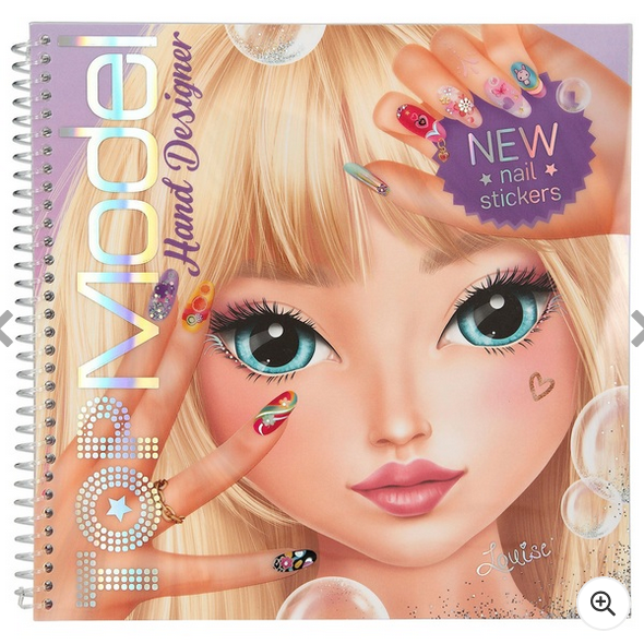 TOPModel Colouring Pages and Sticker Book Hand and Nail Designer