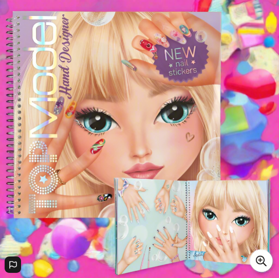 TOPModel Colouring Pages and Sticker Book Hand and Nail Designer